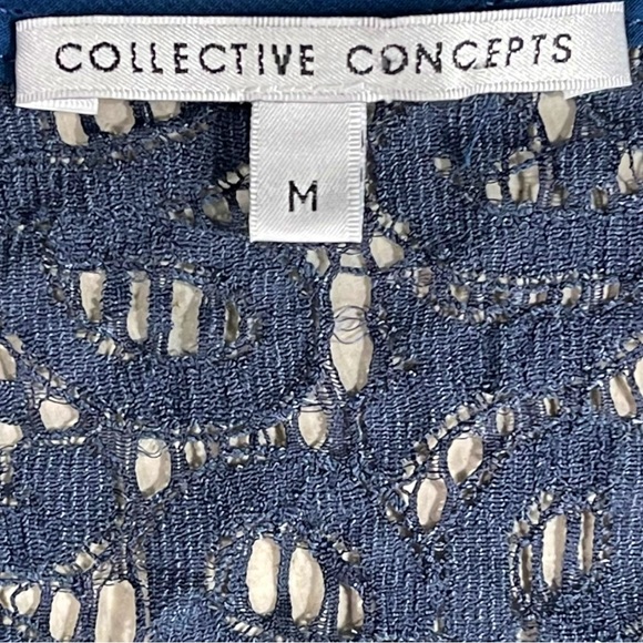 Collective Concepts size medium blue & teal dress with lace design at top EUC - Picture 10 of 11
